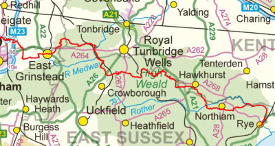 Location map: East Sussex